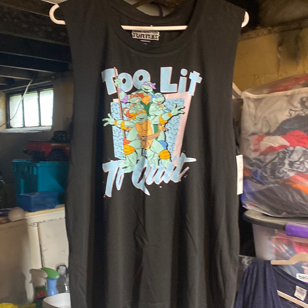 Teenage Mutant Ninja Turtles extra-large cut sleeve tank top.